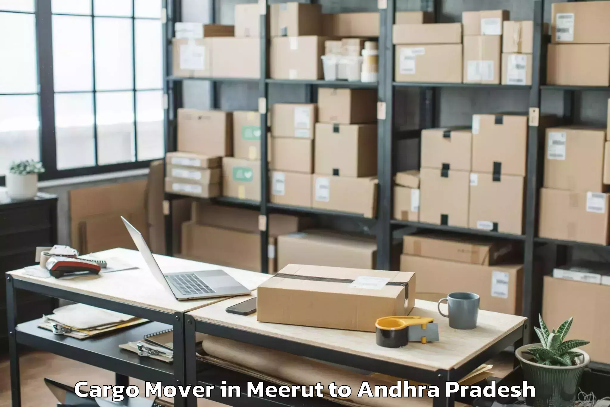 Top Meerut to Yaddanapudi Cargo Mover Available